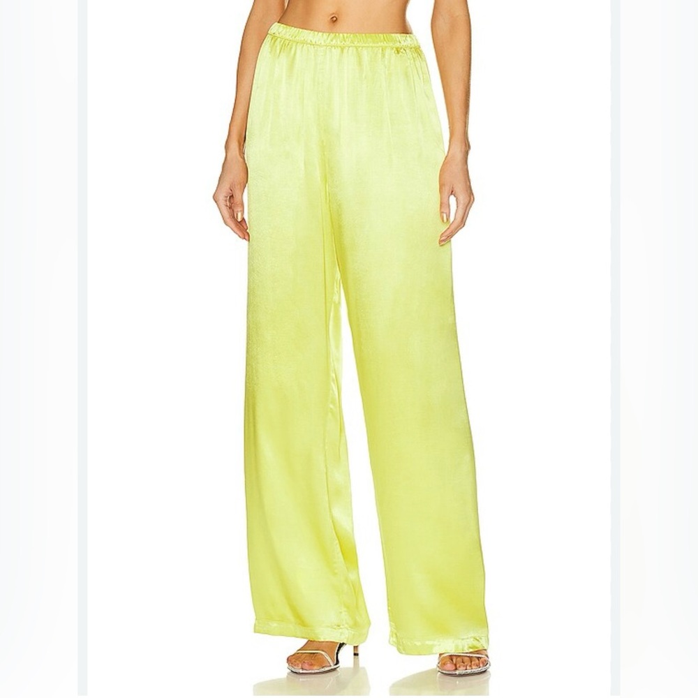 Enza Costa Wide-Leg Satin Pants